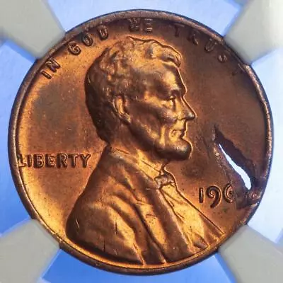 196x NGC MS65 RB Struck On A Defective Blowhole Planchet Cent Mint Error Wow • $399.97