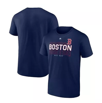 Boston Red Sox MLB Men's Majestic Navy Short Sleeve Team T-Shirts Tee: S-3XL • $15.99