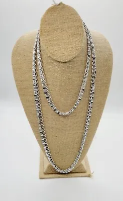 Sarah Coventry Multi Strand Silver Tone Necklace Vintage 19  • $13.49