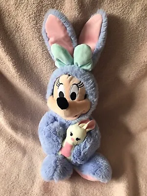 Disney Minnie Mouse Dressed A Easter Bunny Holding A Bunny 18” 2019 Disney Store • £7