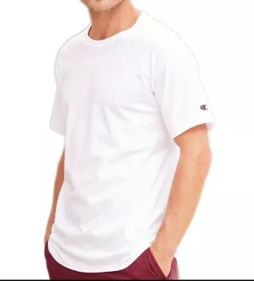 CHAMPION Mens T425 White 6 Oz. Short Sleeve T-Shirts | BULK Ordering Available! • $9.49