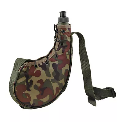Flask Water Army Drinking Bottle Mug/Pouch Military Camo Canteen Camping Hiking • £14.99