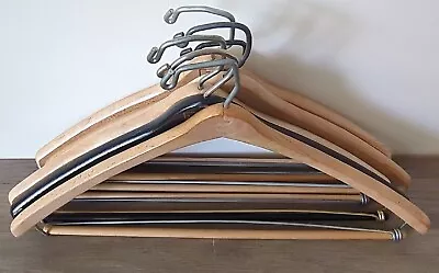 Lot Of 6 Vintage Wooden Pants/Slacks Hangers Variety See Description  • $12