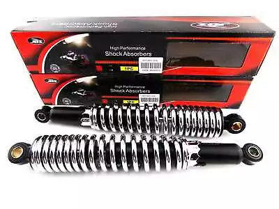 KAWASAKI W800 330mm JBS BLACK/CHROME REAR SHOCK ABSORBERS EYE TO EYE • $147.95