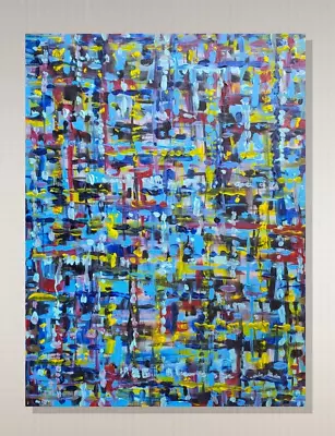 Original Abstract Painting Mid-century Modern Mcm Wall Art Signed ~mikol Merlin • $99.99