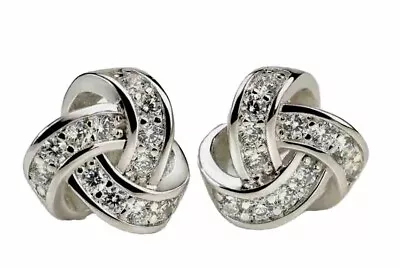 New Sterling Silver 925 Love Knots Swirl Pandora Gift Bride Wedding • £16.50