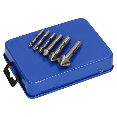 6pc HSS Countersink Countersunk Deburring Drills Tapered For Metal Wood • £17.62