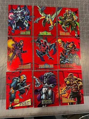 1993 Marvel Universe Series 3 Red Foil 1-9 Comple Set Spider Man Punisher Doom • $40