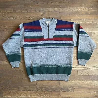 Vintage Woolrich Multicolor XL Fleece Pullover 1/4 Zip Aztec Navajo Style • $120