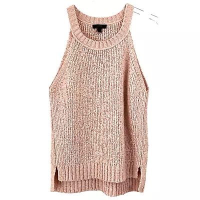 J. CREW Subtle Pink Halter High Neck Sweater Tank Women’s Size Medium Beachy  • $31.49