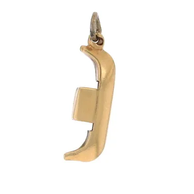 Yellow Gold Venetian Covered Gondola Charm - 14k Water Transport Venice Italy • $99.99