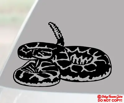 RATTLESNAKE Vinyl Decal Sticker Car Window Wall Bumper SNAKE REPTILE ANIMAL JDM • $2.99