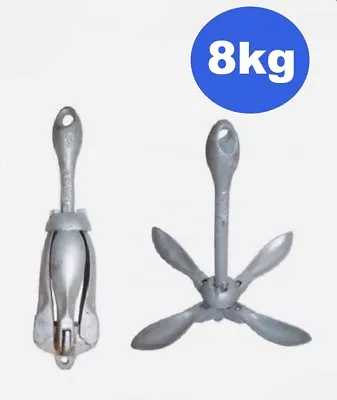 8KG Folding Grapnel Anchor Kayak Inflatable Boat Dinghy Jetski Galvanised  • $139.99