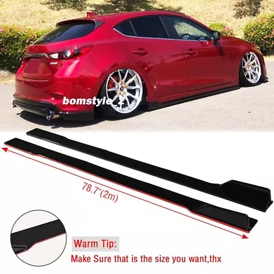 79  Side Skirt Extension Splitter Rocker Panel Lip FOR MAZDA CX-3 CX-5 CX-7 CX-9 • $89.11