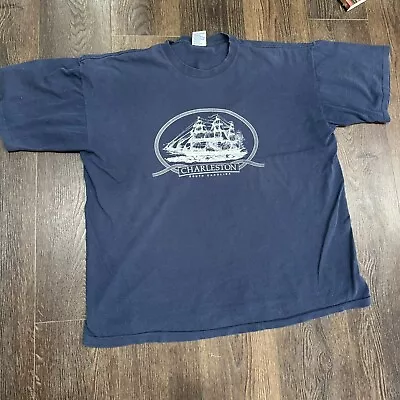 Vintage 90s Single Stitch CHARLESTON  SC T-Shirt MAXWEIGHT USA Men’s Size 2XL • $19.99