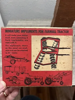 McCormick Tractor Disk / Disc Harrow With Fast Hitch In Box By Ertl / Eska 1/16 • $175