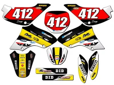 All Years JR 80 RICOCHET Black Senge Graphics Kit Compatible With Suzuki • $82.49