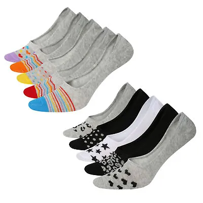 £3.99 • Buy Ladies Invisible 5 Pack Socks Hidden Cotton Rich No Show Trainer Socks Size 4-8