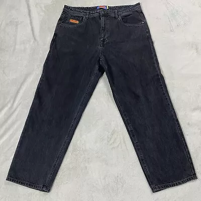 Vintage Empyre Jeans Mens 38x30 Black Relax Denim Baggy Y2K Skater Wide Leg Rave • $38.88