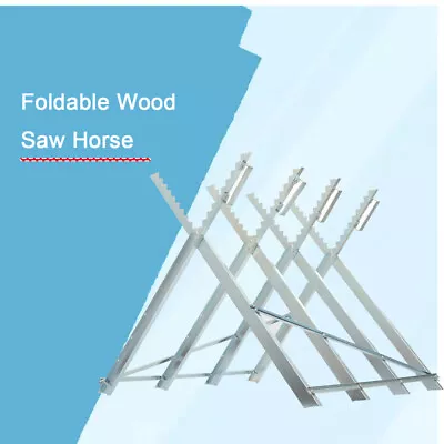 Heavy Duty Chainsaw Folding Log Saw Horse Woodworking Serrated Log Holder 150kg • £55.30