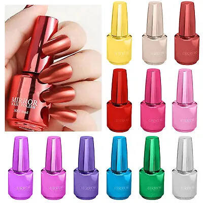 Mirror Nail Polish Metallic Nail Polish Longlasting Mirror Effect Nail Art Decor • $1.99