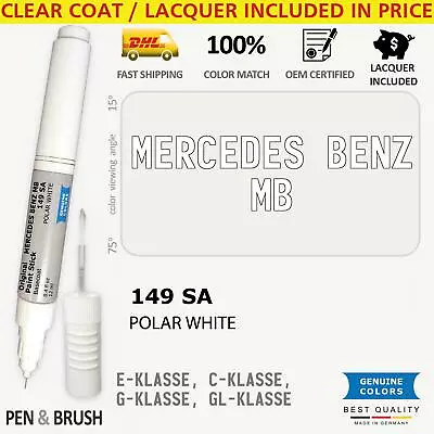 149 SA Touch Up Paint For Mercedes Benz MB White E KLASSE C G GL POLAR WHITE Pen • $14.99