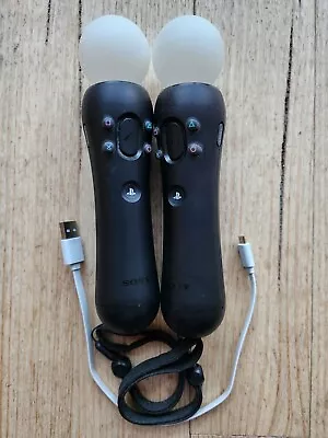 $109 • Buy Genuine Sony PlayStation 4 VR PSVR Move Motion Controllers PS4 PS5 PS3