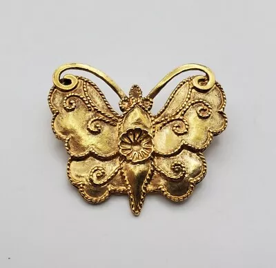 Butterfly Brooch Signed MMA Metropolitan Museum Of Arts Gold Tone BM Co Pin • $30