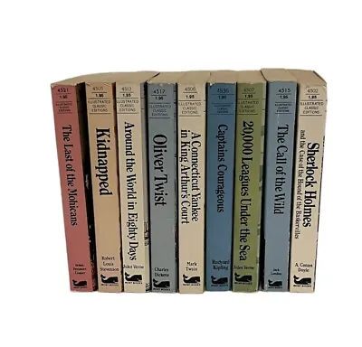 Lot Of 9 ILLUSTRATED CLASSIC EDITIONS By Moby Books - Classic Titles • $34.99