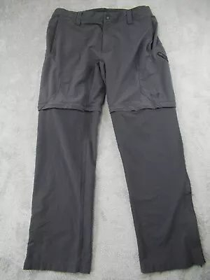 The North Face Mens Convertible Hiking Pants Size Large Graphite Zip Off Legs • $11.95
