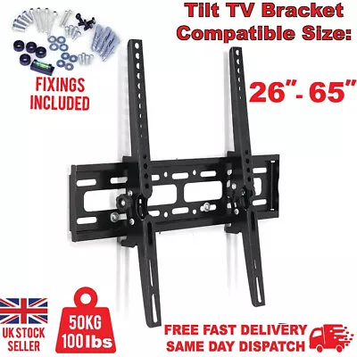 £9.59 • Buy TV Wall Bracket Mount For LG Toshiba Samsung 26 32 40 42 43 50 55 58 60 65' Inch