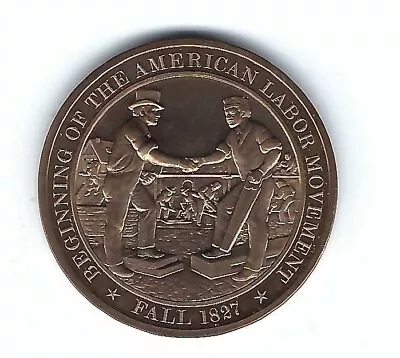 1827 Mechanical Trade Labor Union Philadelphia Franklin Mint Bronze Coin Medal • $7