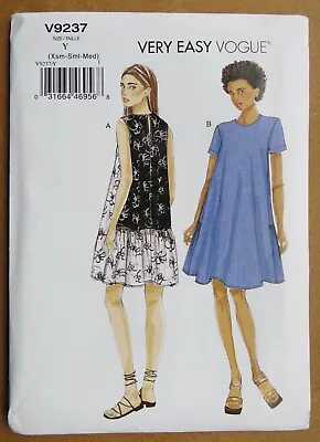 Vogue  Very Easy  Sewing Pattern V9237: Lady's Loose Fit A-Line Dresses: XS-M • £15.75