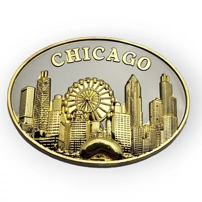 Chicago Windy City Refrigerator Fridge Magnet Travel Souvenir Tourist US States • $6.38