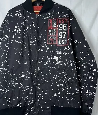 Chicago Bulls Jacket Adult 3XL Black Legendary Status Bomber Full Zip Mens • $29.99