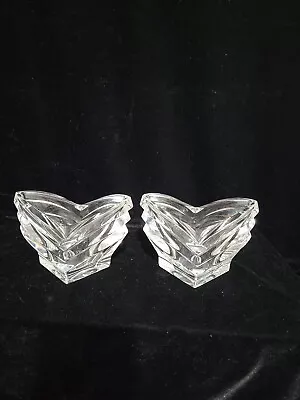 Mikasa Crystal Candle Holders Set Of Two. Made In Germany. H 3.5  • $19.98