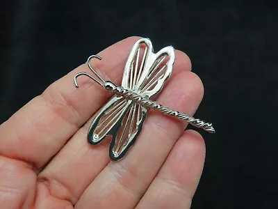 Vintage Silver Tone Dragon Fly BUG/INSECT Figural Brooch • $13.49