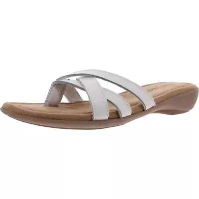 Minnetonka Womens Sunny Leather Flip Flop Slip On Thong Sandals Shoes BHFO 3420 • $12.99