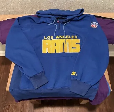 Vintage 90’s Los Angeles Rams Starter Hoodie NFL Size Large • $80