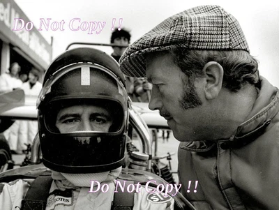 £3.20 • Buy Graham Hill & Colin Chapman Gold Leaf Team Lotus F1 Portrait 1969 Photograph 2