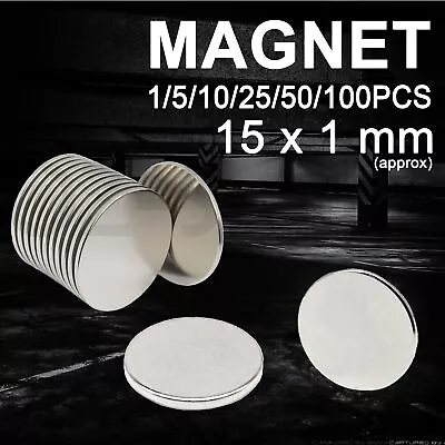 $6 • Buy Rare Earth Magnets Disc Neodymium Super Strong Round Fridge 15 X 1.5mm