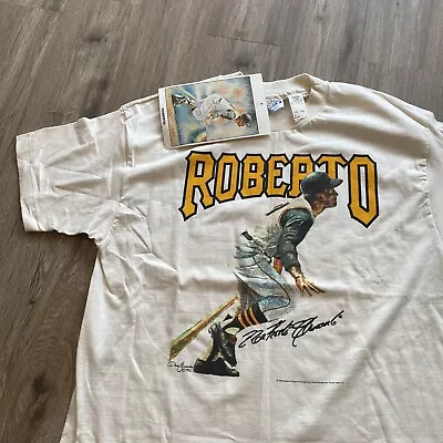 Vintage Pittsburgh Pirates Roberto Clemente T-Shirt Size XL 1992 90s MLB NWT • $70