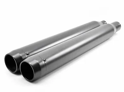 3.5  Black Snub Slip-On Mufflers Exhaust Pipes 2017-2020 Harley Touring Bagger • $145.95