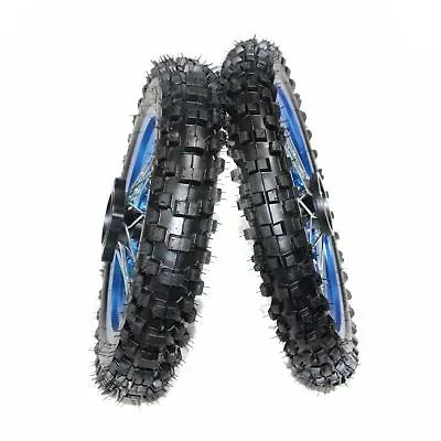 BLUE 15mm 14 Inch Front + 12 Inch Rear Wheel Rim Tyre Tire PIT PRO Dirt Bike • $176.04