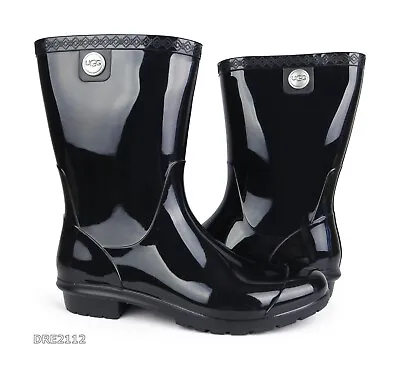 UGG Sienna Black Rain Boots Womens Size 8 *NIB* • $44.95