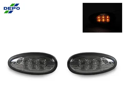 DEPO JDM Smoke Amber LED Side Marker Lights For 03-06 Mitsubishi Lancer Evo 8/9 • $21.95
