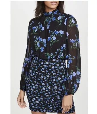 Shoshanna Kiana Floral Long Sleeve Dress Sz 8 Pre Owned  • $50