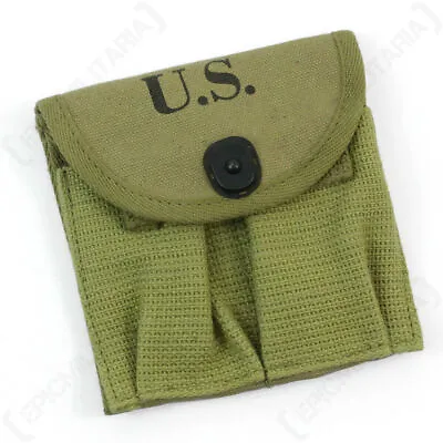 WW2 US M1 Carbine Khaki Twin Ammo Pouch - Military Army Reproduction • $24.15