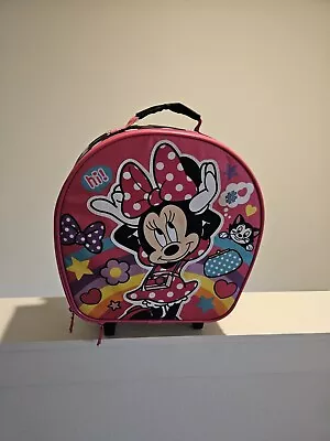 Disney Minnie Mouse Rolling Suitcase Luggage Retractable Handle • $12