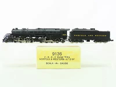 N Scale Con-Cor 9136 N&W Norfolk & Western 2-8-8-2 Steam Locomotive #2197 • $149.95